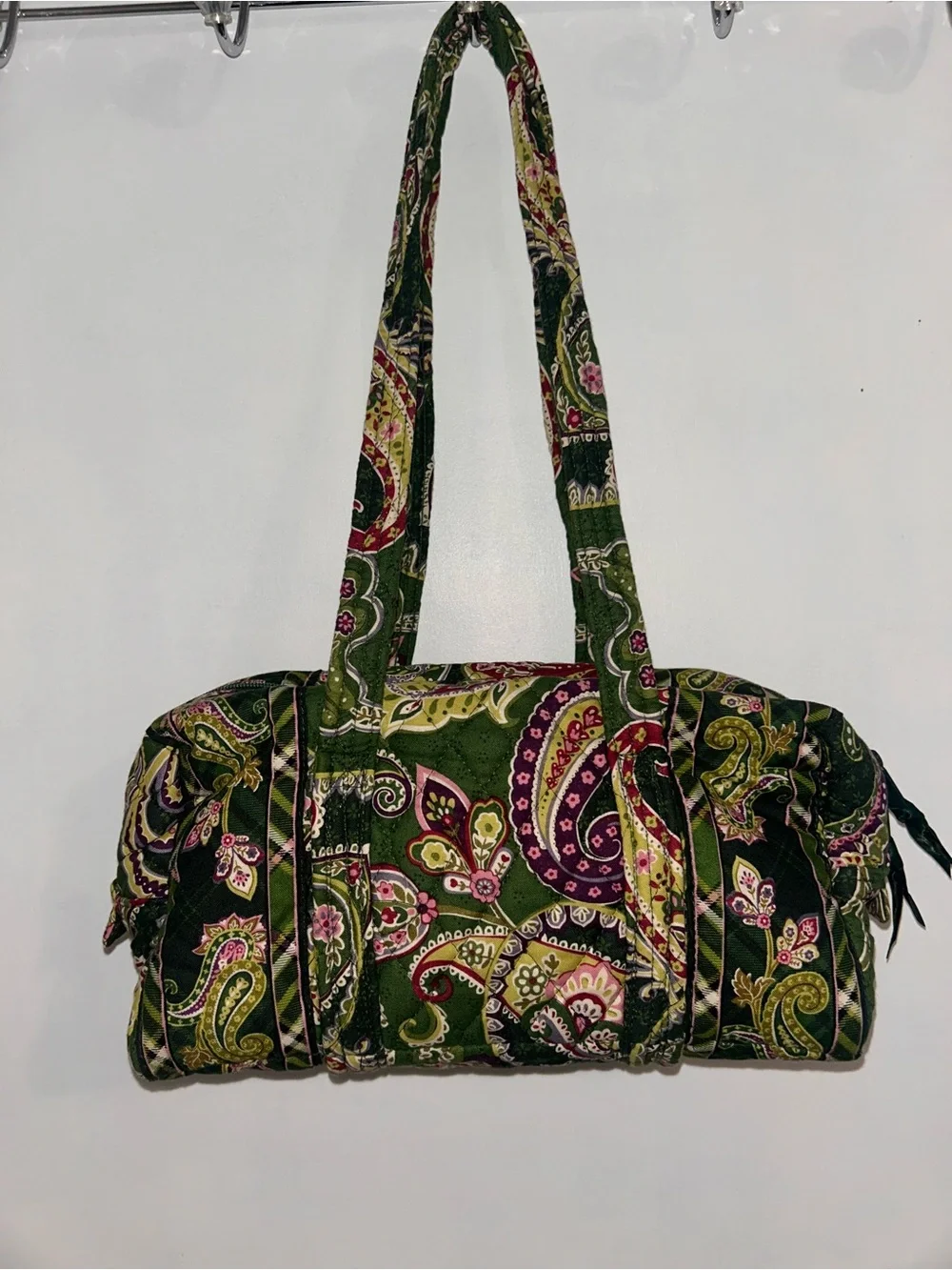 Vera Bradley Vintage Green Quilted Shoulder Bag - Picture 2 of 5